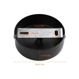 WAONIQ 2 Pieces Ceiling Lighting Canopy Kit, 80 x 25 mm Metal Pendant Light Plate Cover, Ceiling Lamp Holder