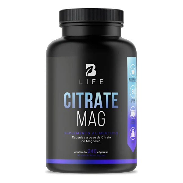 Citrato De Magnesio De 240 Cpsulas. B Life Sin Sabor