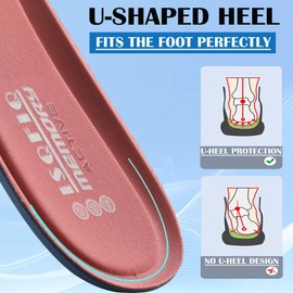 ISQFIQ Memory Foam Inner Soles, Cushioned Replacement Shoe Insoles for Men Women, Soft Inserts for Walking Boots, Trainers, Wellie(Pink, UK 5)