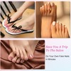 Boloshine Pack of 24 Artificial Toenails, Short, Square, Shiny Natural