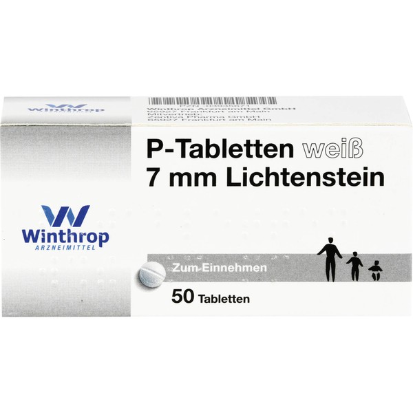Winthrop P-Tabletten weiß 7 mm Lichtenstein, 50 pcs. Tablets