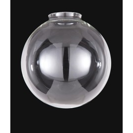 B&P Lamp® 8" Clear Glass Industrial Pendant Shade, 4" Fitter