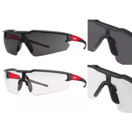 Milwaukee Clear and Tinted Milwaukee Anti-Scratch Safety Glasses, Hard Coat Protect Lenses