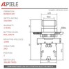 APIELE 2PCS 22MM 3 Position Selector Switch Momentary 1NO1NO LA139A-ED53