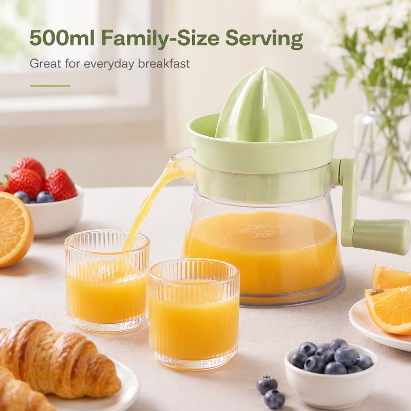 Manual Citrus Juicer for Fresh Juice – Hand-Crank Orange &