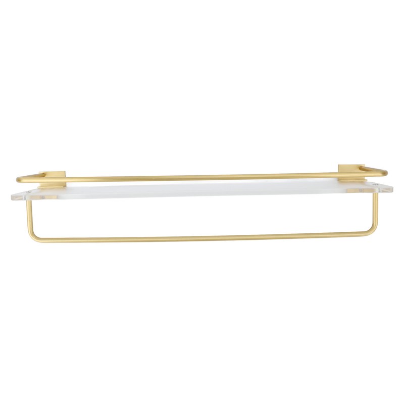 50cm Shower Caddy Wall Mount Shelf with Towel Hanger Acrylic
