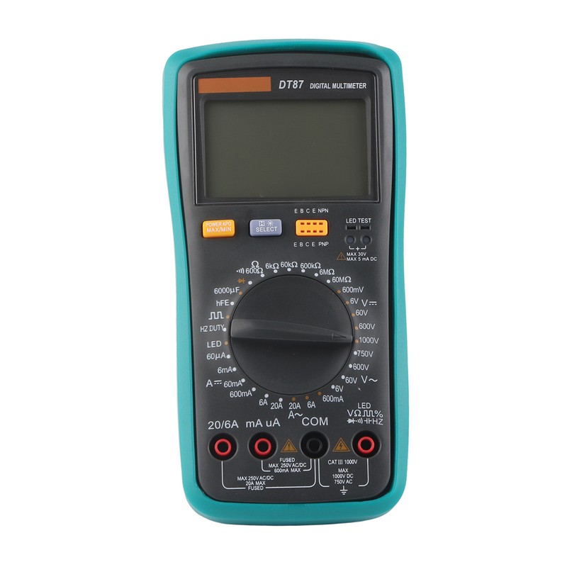 DT87 Multimeter 6000 Counts AC/DC Volt Amp Ohm Capacitance Frequency