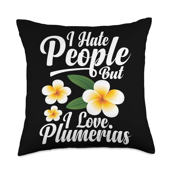Plumeria Enthusiast Plumeria Flower Seeds Plumerias Throw Pillow