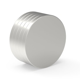 Ant Mag Disc Magnets for Whiteboard Colorful Strong Neodymium Rare Earth Magnet for Craft DIY Projects Fridge Kitchen Office,Silver 1.2in 5 Pack