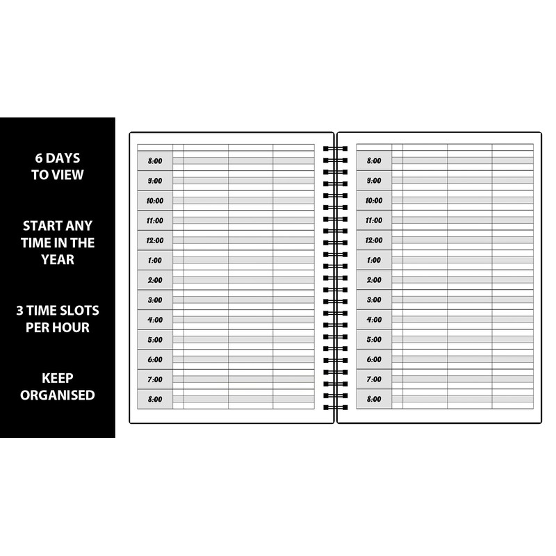 Appointment Diary - Week to View Hourly Planner, Premium Soft
