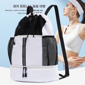 Large Capacity Wet/Dry Separation Sports Travel Backpack for Women - Oxford Cloth Gym, Swim, Basketball Bag Backpack Dark Blue 2ea