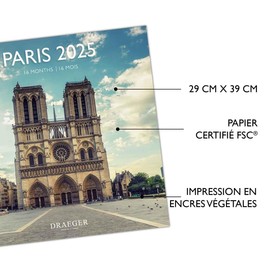 DRAEGER PARIS 1886 | Large Wall Calendar 2025 | 29 x 29 cm | 12 Photos | September 2024-December 2025 | 7 Languages | Ecological Design | FSC Paper | Various themes: Paris, Animals, Artistic