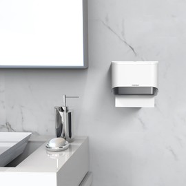 interhasa! Commercial Paper Towel Dispenser Wall Mounted, Hand Towel Dispenser Large Capacity Tissue Box C-Fold Paper Towel Holder for Bathroom Kitchen Restaurants Hotel (White)