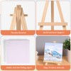 AMFUN Mini Easel with Art Canvas, Mini Canvas and Easel,