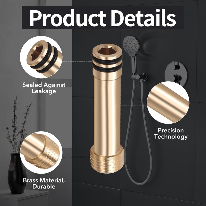 Asm-0.813-1.313 Roughin 1247985 Supply Adapter Brass,Extender To Mount The Shower