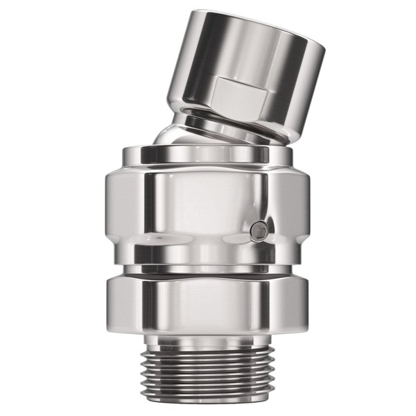 HammerHead Showers® Solid METAL Shower Head Swivel Ball Adapter, Chrome
