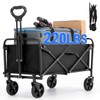 EVLIQUIL EVLIQUIL Collapsible Foldable Wagon,Wagons Carts Foldable with Wheels,Utility Grocery