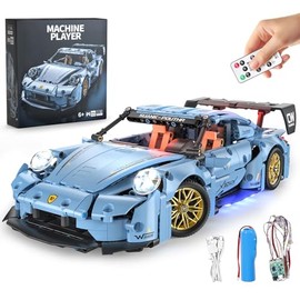 PIKARO Sports Car Building Set for Boys & Adults, Collectible Race Car Model Building Kits with LED Lights, Supercar Toys Birthday Gifts for Kids Teens Age 8-14 12-16