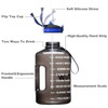 ETDW Half Gallon Water Bottle with Time Marker and Straw,