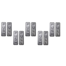 Coolest Brushed 304 Grade Stainless Steel Premium Push/Pull Set Door Sign (Vertical) 5 x 1.5 inch Stylish (Pair Of 5)