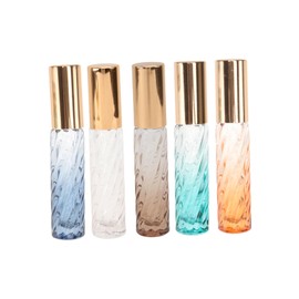 PACKOVE 5pcs Glass Roller Bottles Refillable Sprayer for Essential Oils and Perfume Compact Portable Fine Mist Spray Bottles Color Random Random Color