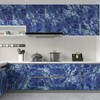 CHIHUT Royal Blue Marble Contact Paper for Countertops 17.7”x100” Marble