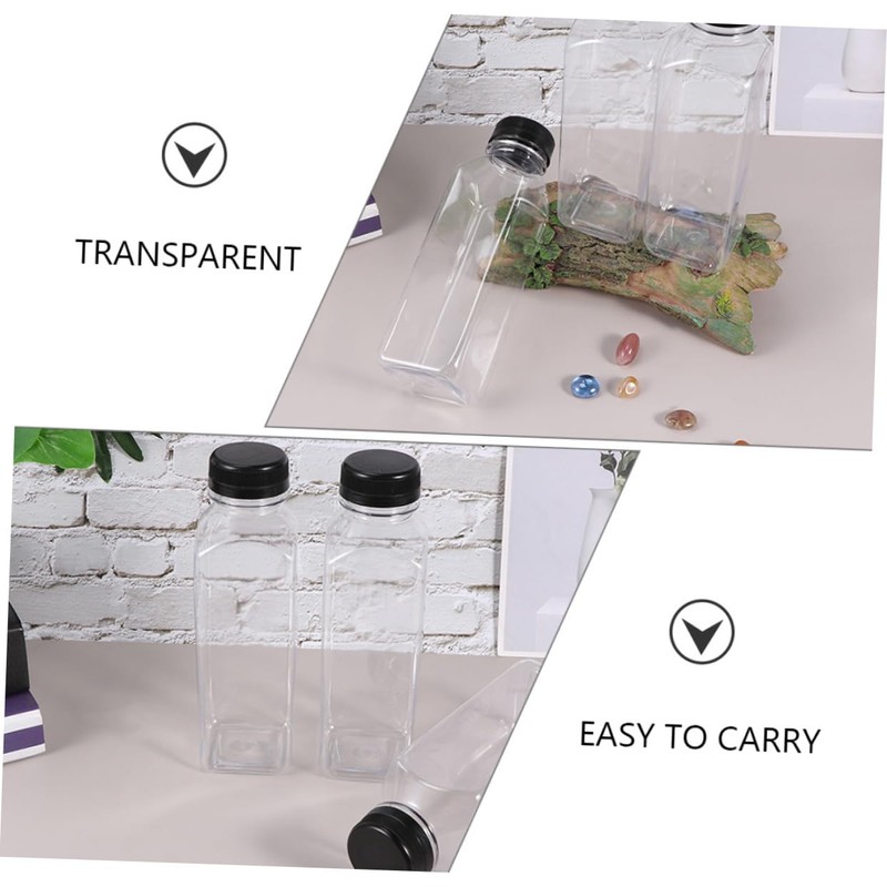 LABRIMP Elegant 400ml Juice Bottles for Cold Brew Juice Reusable