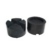 85 x 50 mm Rubber Pad with 2 V Grooves