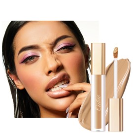 Oluac Mattifying Concealer Eye Rings | High Coverage Concealer Make Up | Multiple Plant Essences Cover Dark Circles Golden Tan Concealer Vegan 3.8 ml