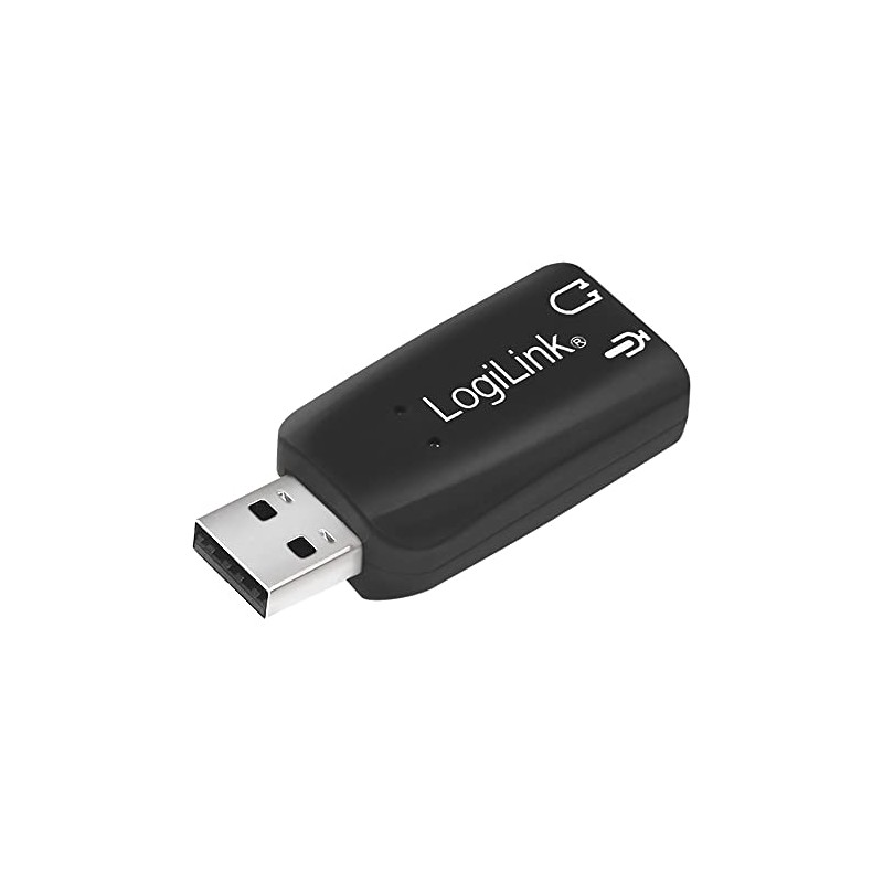 LogiLink USB Soundkarte mit Virtual 3D Soundeffekt, Simuliert 5.1 Surround