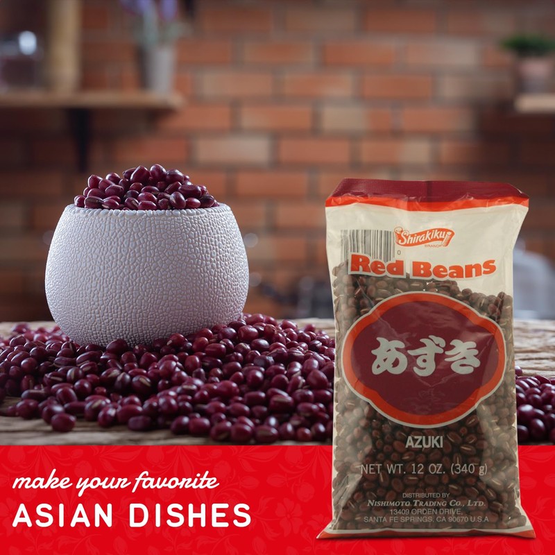 Shirakiku Dark Red Beans | Japanese Vegan Azuki Small Beans