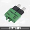 A ABSOPRO Vehicle Marine Metal Grain 30A 28V Manual Resettable
