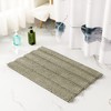 subrtex Bath Mats for Bathroom Non Slip Luxury Chenille Striped