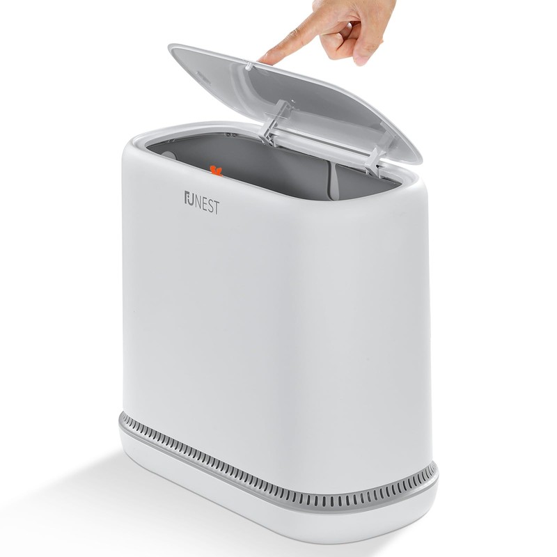 funest Bathroom Trash Can, 3.3 Gallon Slim Trash Can with