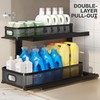 Corbyles 2 Pack 21IN-Depth Under Sink Organizer With Next-Gen Ball-Bearing