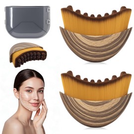 Cepillo Facial para Contorno Linfático, Cepillo Facial de Contorno Linfático, Cepillo Linfatico para cara, Lymphatic Contour Face Brush, Diseño Ergonómico para Rostro, Mentón y Mandíbula.