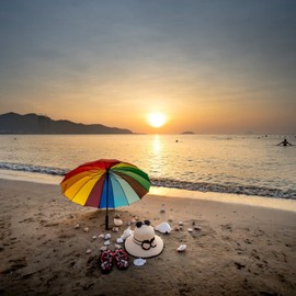 meizhouer 24k Color Rainbow Umbrella Fashion Long Handle Straight Anti-UV Sun/Rain Stick Umbrella Manual Big Parasol