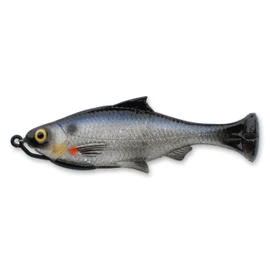 Savage Gear Pulse Tail Shiner Loosebody Fishing Bait, 1 1/4 oz, Shad, Realistic Contours & Movement, Durable Construction, Includes Heavy-Duty Weighted Fishing Hook, 100% Snag-Free Design