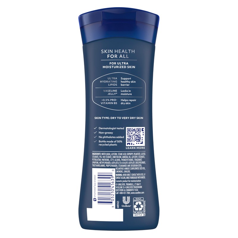 Vaseline Men Healing Moisture Hand and Body Lotion Extra Strength