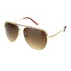 SA106 Gold Rhinestone Trimmed Pilot Sunglasses (gold)