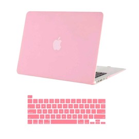 ULTIMA TEC Hard Shell Plastic Clip Case for MacBook Pro 13 inch M2 2023 A2338 & 2022, 2021 2020 M1 A2338 A2289 A2251 A2159 A1989 A1706 A1708 with Keyboard Cover - Pink