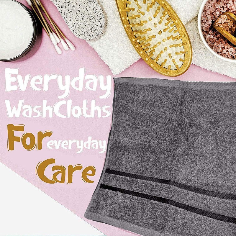 Towelogy® 600GSM Cotton Washcloths Multipack Quick Dry Flannels Face Towels