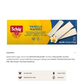 Schar Vanilla Wafers, Gluten Free, 4.4-ounces (Pack of 6)