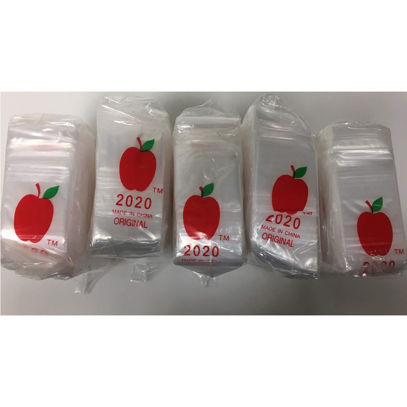 5,000 2x2 2mil Apple Brand Clear Resealable Bags 2 2"