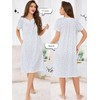 Vlazom Women's Nighties Printed Pleated Nightdress Soft Cotton Long Nightgowns