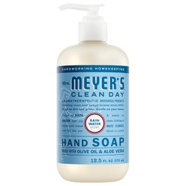 Mrs. Meyer’s Jabón de Manos Líquido Rain Water, 370 ml | Fórmula Suave con Ingredientes de Origen Vegetal | Aroma Refrescante y Natural | Ideal para Uso Diario | Libre de Parabenos y Crueldad Animal