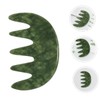 Ipetboom 2pcs Jade Scalp Massager Comb Wide Tooth Hair Styling