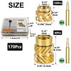 QSJ 170Pcs Threaded Inserts Set Brass Heat Set Insert M3