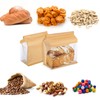 100 Pcs Heavy Duty Large Paper Bread Bags with Tin