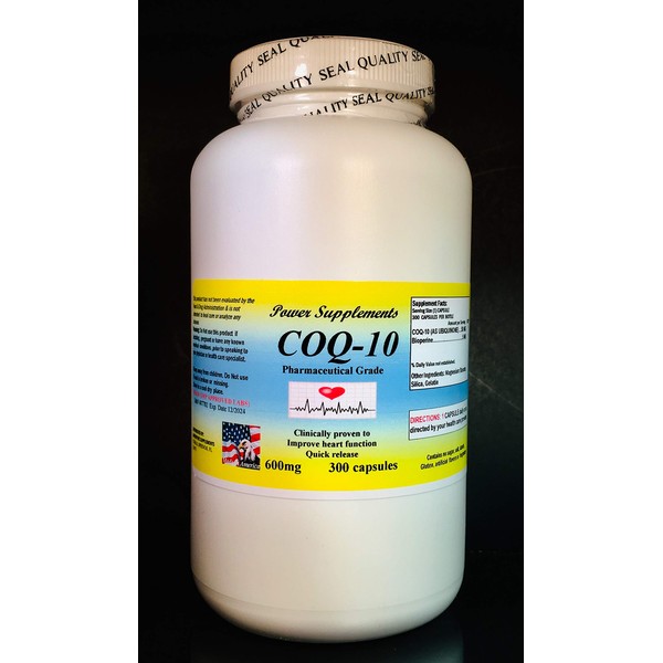 CoQ-10 q10- co-Enzyme, Anti-Aging 600mg - 300 Capsules